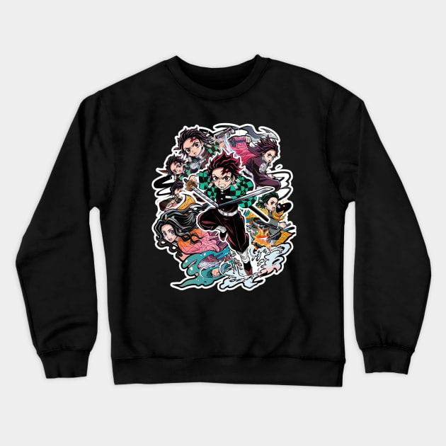 Demon Slayer Emotional Excellence Crewneck Sweatshirt by Beetle Golf